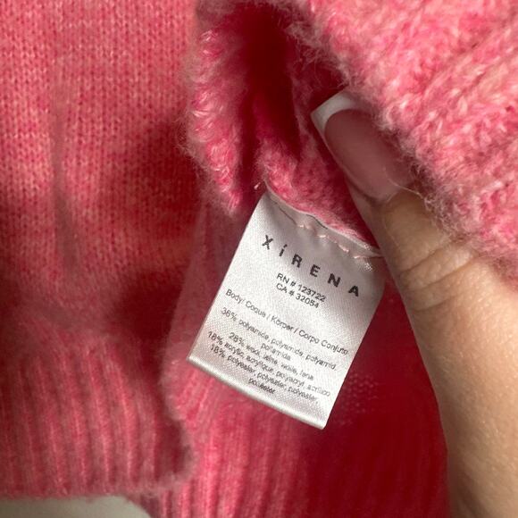 Xirena Dillan Sweater Light Pink Soft Knit Pullover Crewneck Luxe Wool Blend S - Picture 6 of 7